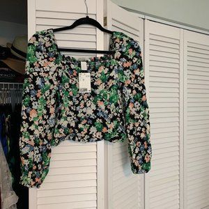 Floral H&M Top XXS
